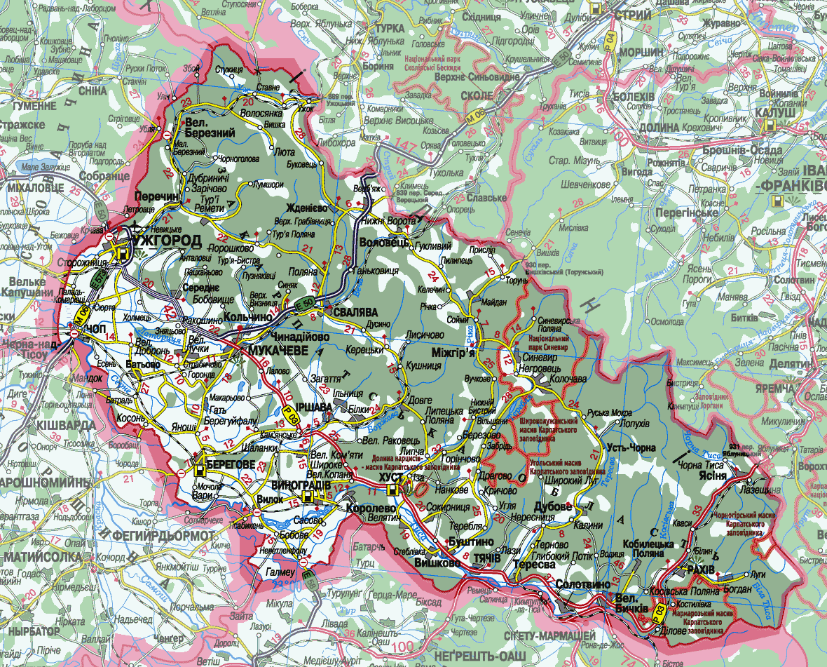 Карта Мукачево С Улицами